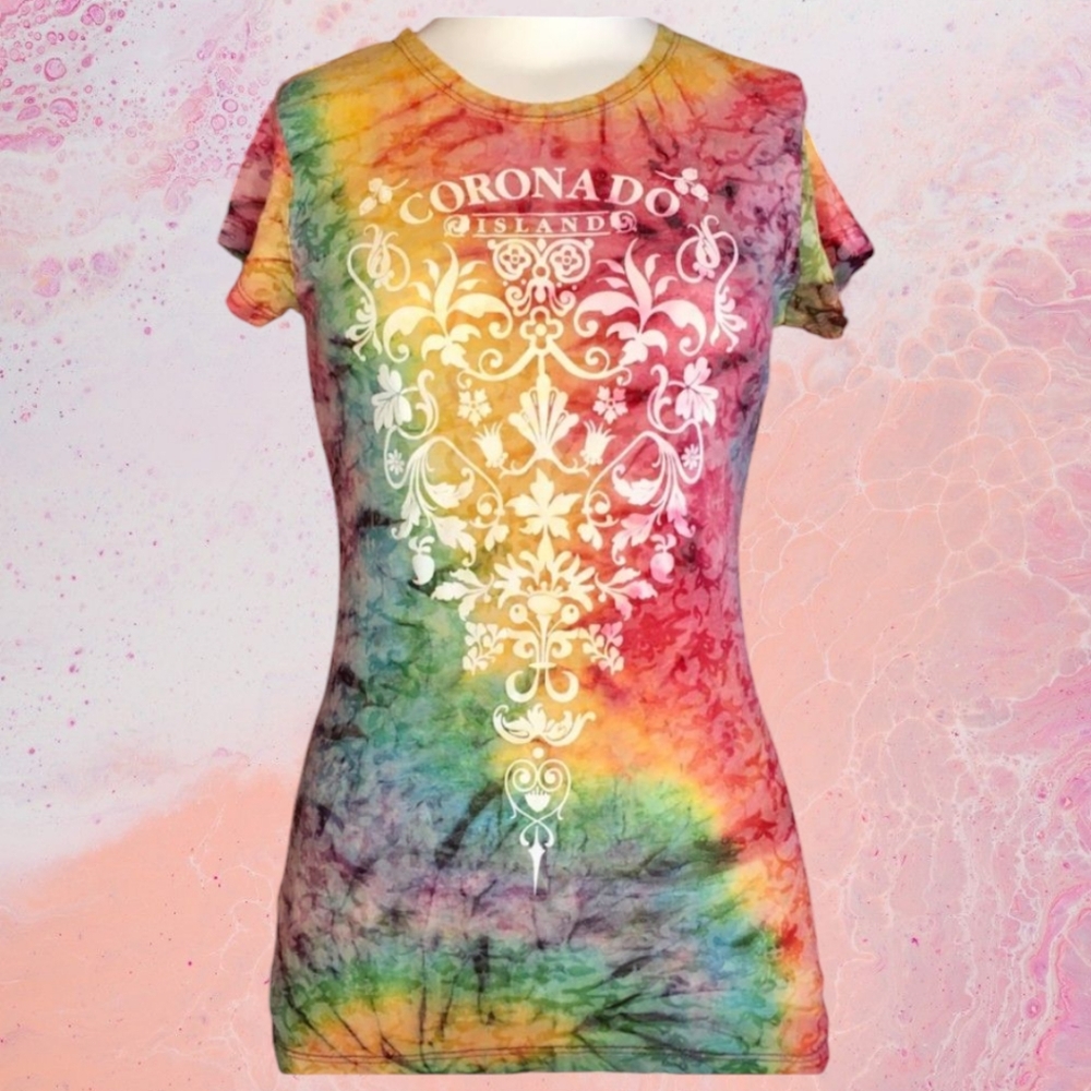Tie Dye Burnout Tee